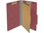 Medical Arts Press Pressboard Classification Folder, 1 Divider, 2" Expansion, Legal Size, Dark Red, 10/Box (DV-T52-14-3ARD)