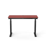 VersaDesk PowerLift 48"W Electric Rectangular Adjustable Standing Desk, Cherry/Black (PLSDR4824-BC-APP)