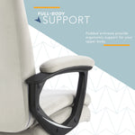 Click365 Ergonomic Velvet Swivel Executive Chair, Gray (CCHR10024C)