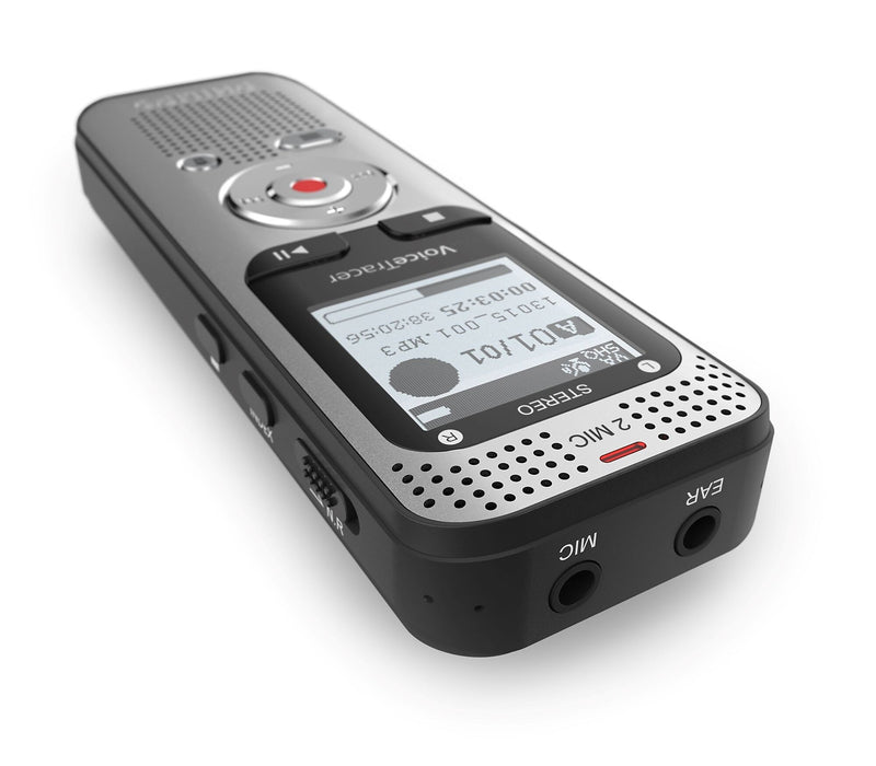 Philips VoiceTracer Digital Voice Recorder with Sembly Speech to Text, 8GB, Silver (DVT2015)