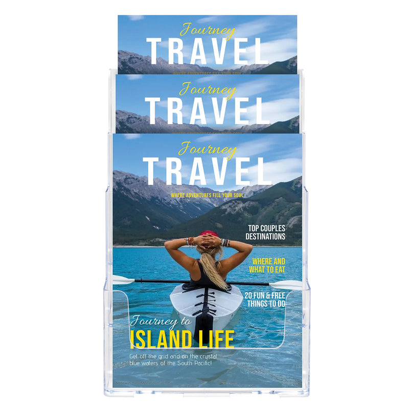 Staples® Literature Holder for Magazines, 8.25" x 11.7", Clear Plastic (77301)