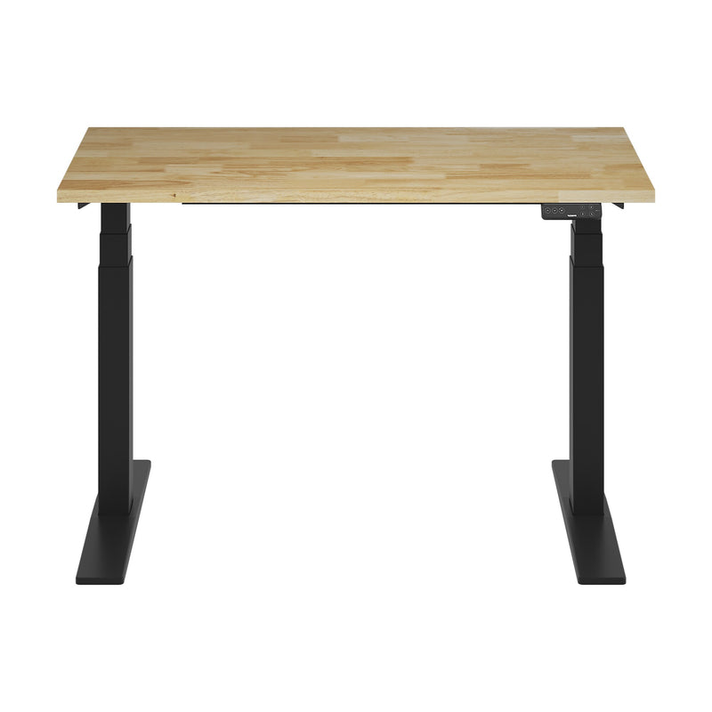 FlexiSpot E7COMMERCIAL 48''W Electric Height Adjustable Standing Desk, Rubberwood/Black(E7BCOM4824-RW)
