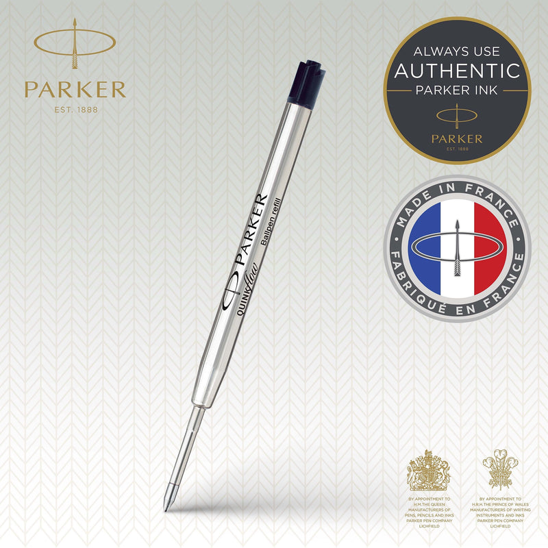Parker Quinkflow Ballpoint Pen Refill, Black Ink, 10/Pack (2119153)