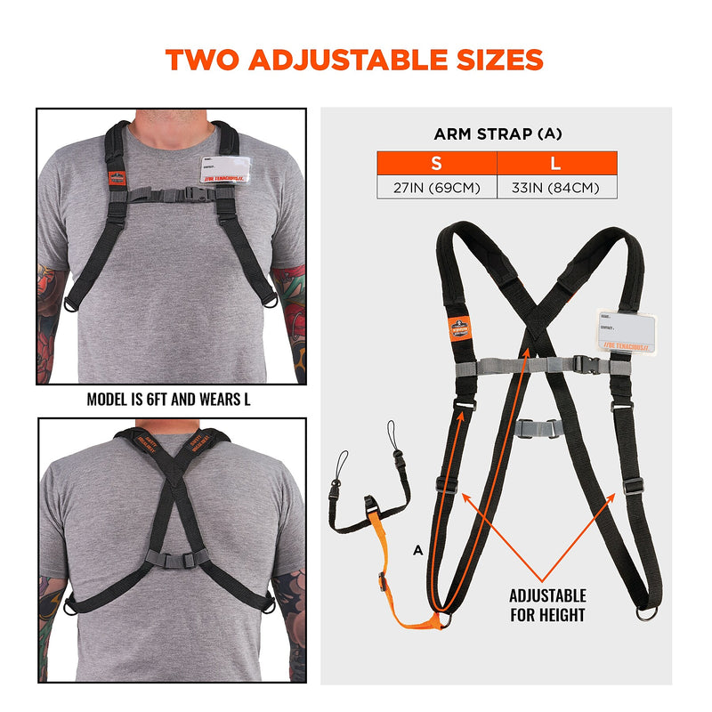Squids 3138 Small Padded Barcode Scanner Harness + Lanyard for Mobile Computers (19188)