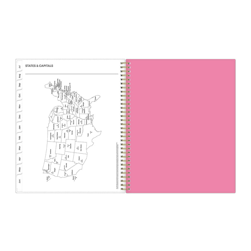 2025-2026 Blue Sky Roosevelt 8.5" x 11" Academic Year Weekly & Monthly Planner, Plastic Cover, Multicolored (128691-A26)