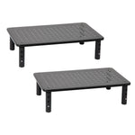 Mind Reader Ventilated Metal Adjustable Monitor Stand, Up to 44 lbs., Black, 2/Pack (4LEGM2PK-BLK)
