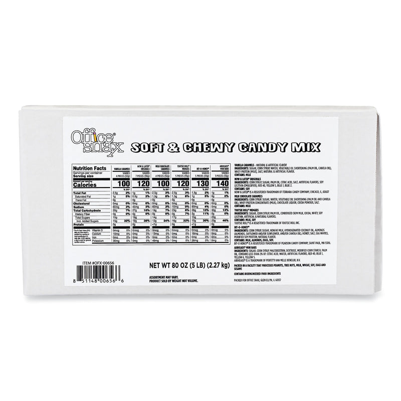 Office Snax Soft and Chewy Candy Mix, Assorted Flavors, 5 lbs. (OFX00656)