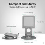 Plugable Universal Adjustable IPad Compatible Tablet Stand, Gray (PT-STAND1)
