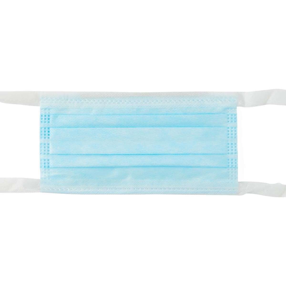 Medline Disposable Level 1 Surgical Face Masks with Ties, One Size, Blue, 50/Box (NON27600Z)