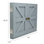Excello Global Products Barndoor Picture Frame with Chalkboard, Gray (EGP-HD-0413C)
