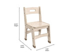 Flash Furniture Bright Beginnings Wooden Classroom Chair, Brown, 2 Pieces/Set (MK-KE24442-GG)