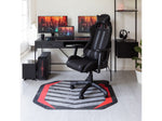 Anji Mountain Rug'd Prizm Red Carpet & Hard Floor Chair Mat, 36" x 48", Gray/Red (AMB9107)