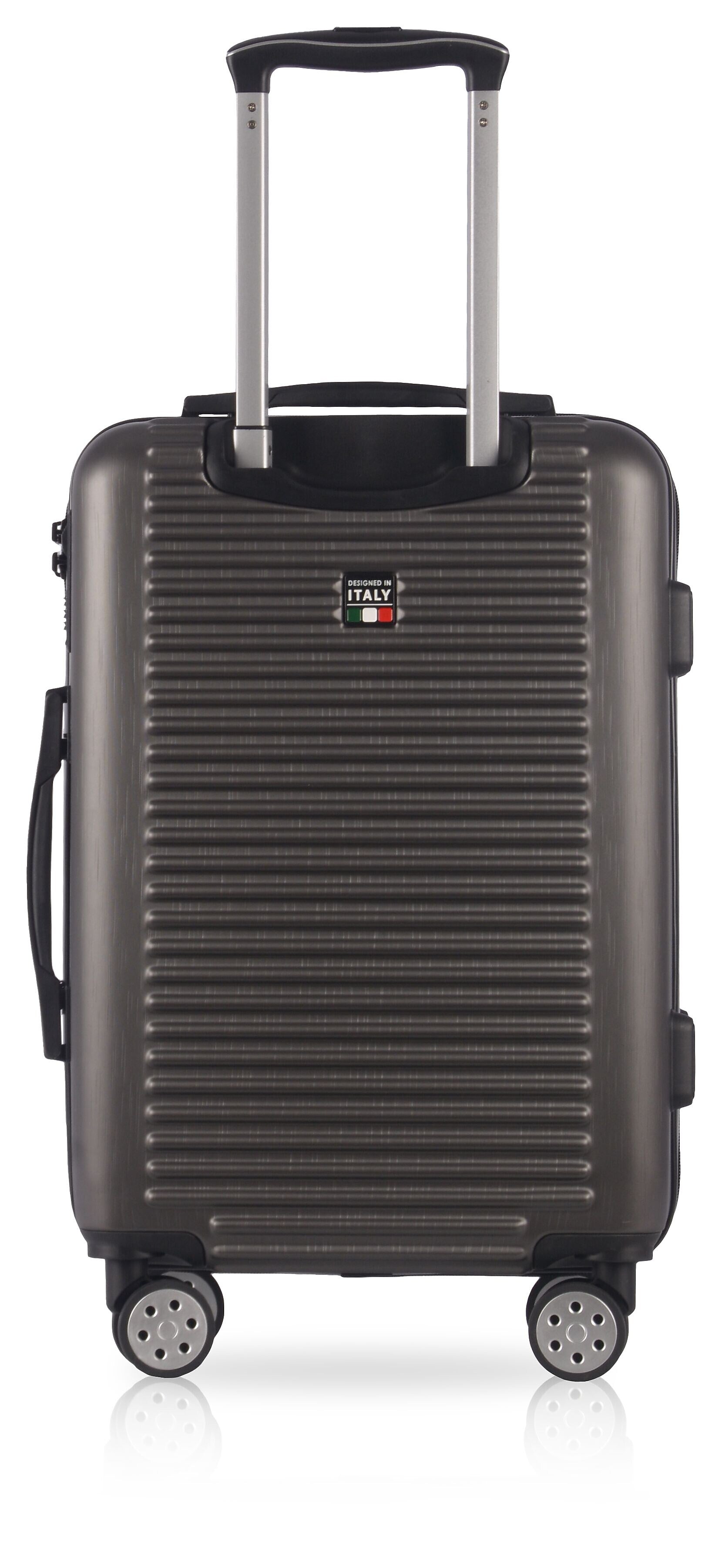 TUCCI 3-Piece Hardside Spinner Carry-On Luggage Set, TSA Checkpoint Friendly (T0280-03PC-CHL)