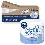 Scott Essential Recycled Toilet Paper, 2-ply, White, 550 Sheets/Roll, 20 Rolls/Case (13607)