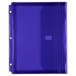 JAM Paper Poly Binder Pocket, 3-Hole Punched, Purple, 12/Pack (218VB1PU)