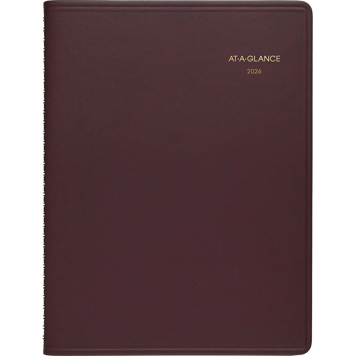 2026 AT-A-GLANCE 8.25" x 11" Weekly Appointment Book Planner, Faux Leather Cover, Wine Stone (70-950-50-26)