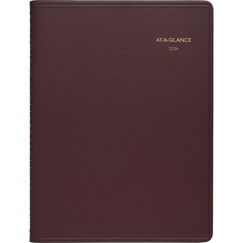 2026 AT-A-GLANCE 8.25" x 11" Weekly Appointment Book Planner, Faux Leather Cover, Wine Stone (70-950-50-26)