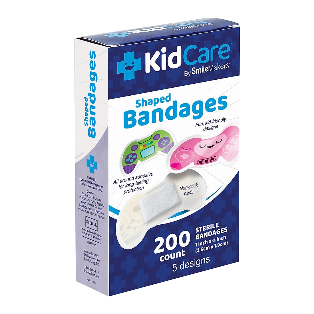 SmileMakers KidCare Game Controller Shaped Bandages, 200/Box (BAN337)