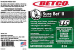 Betco Sure Bet II Secondary Label, 24/Pack (3149090)