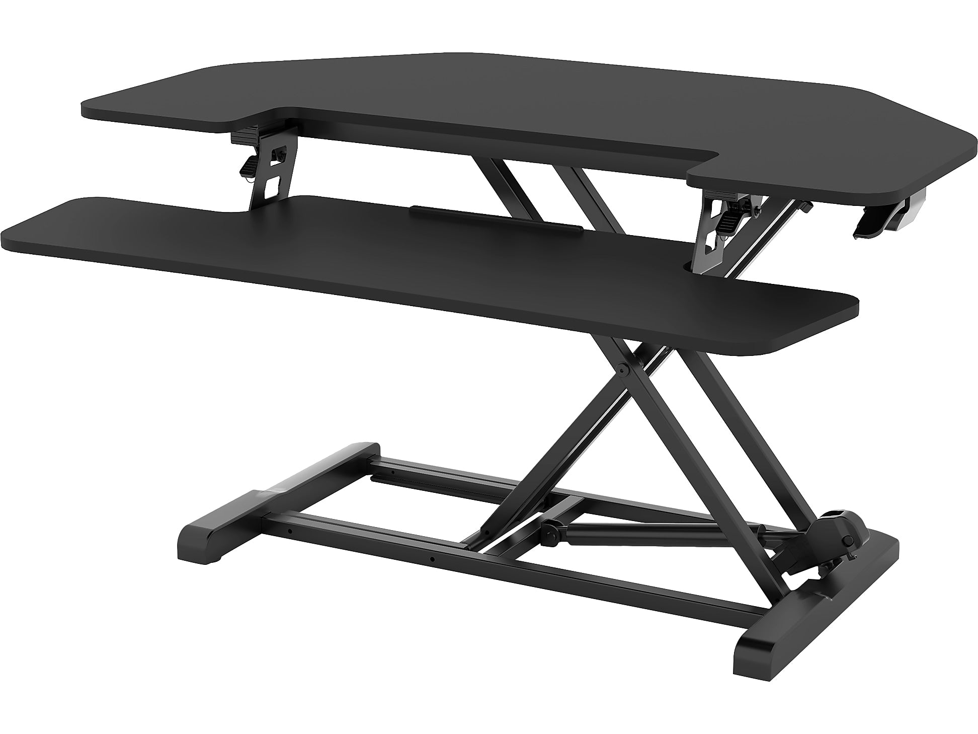 FlexiSpot M7 Series 36"W Manual Rectangular Adjustable Standing Desk Converter, Black (M7-E-36C)