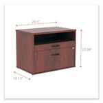 Alera Open Office Series Low File Cabinet Credenza , 29 1/2" x 19 1/8" x 22 7/8", Med. Cherry