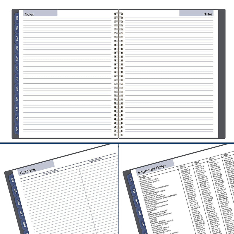2026 AT-A-GLANCE DayMinder 8.5" x 11" Weekly & Monthly Planner, Poly Cover, Gray (GC545-07-26)