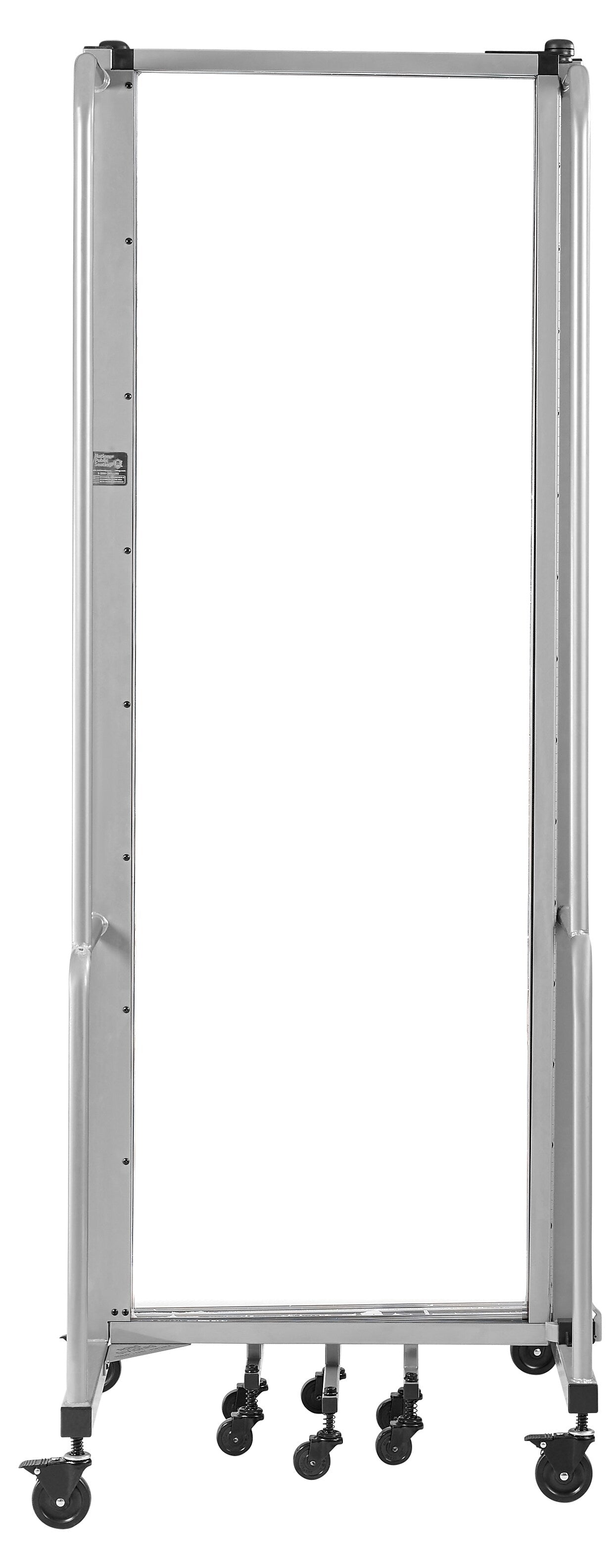 National Public Seating Robo Series 5-Panel Folding Mobile Room Divider, 72"H x 118"W, Clear Acrylic (RDG6-5CA)