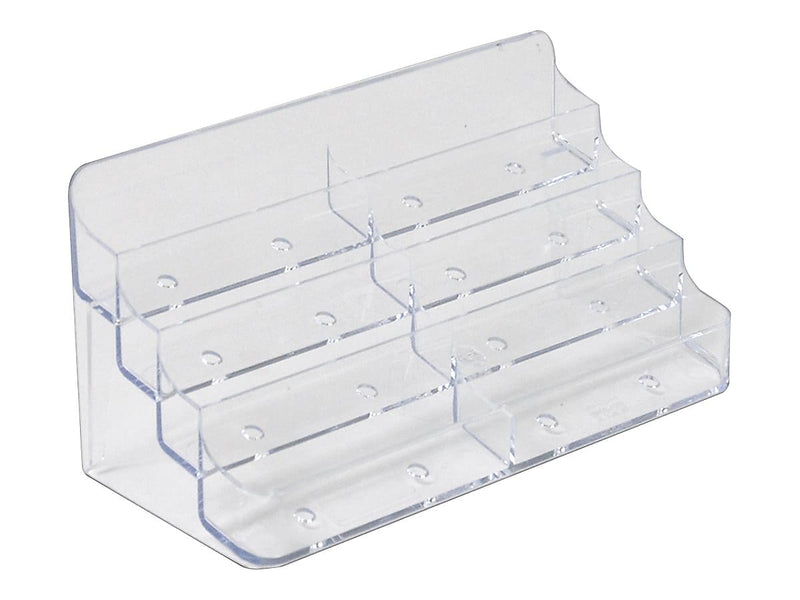 Azar Card Holder, 7.75" x 4", Horizontal, Table Top, Clear, Acrylic, 2/Pack (252017)