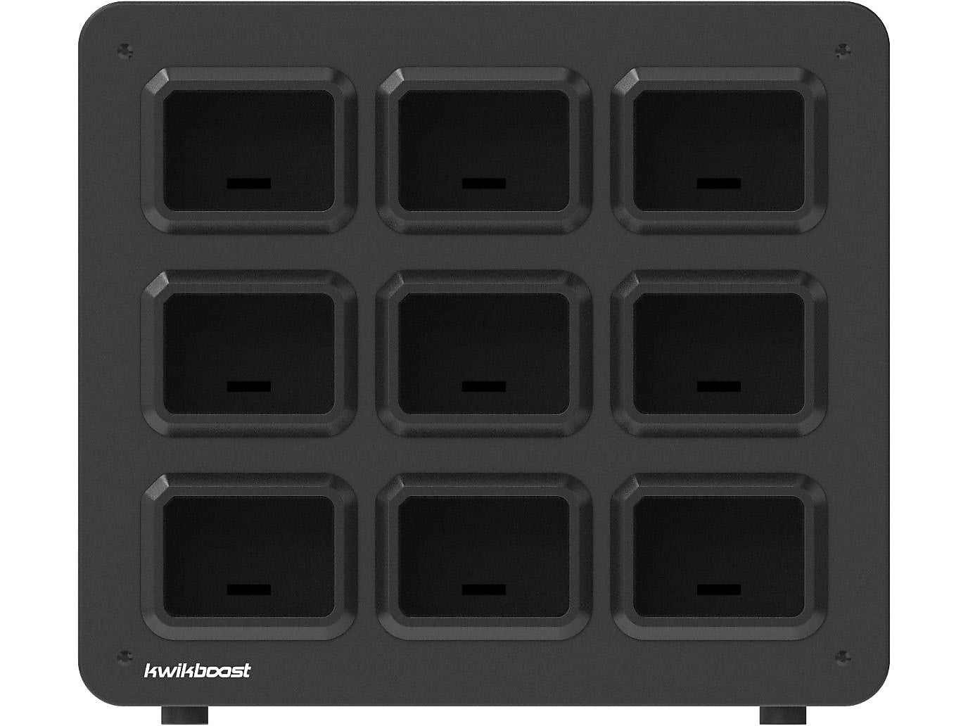 Luxor KwikBoost EdgePower 9-Bay Base Desktop Charging Station, Black (KBEP-BASE9)