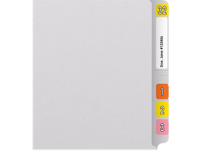 Medical Arts Press Reinforced End Tab File Folder, Straight Cut, Letter-Size, White, 50/Box (S-01601-WHT)
