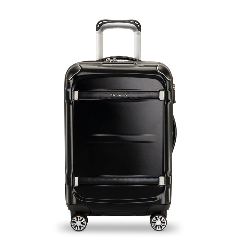 Ricardo Beverly Hills Rodeo Drive 2.0 21" Hardside Carry-On Suitcase, 8-Wheeled Spinner, Black (098-21-BLK-4WB)