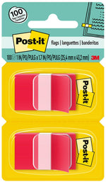 Post-it Flags, 1", Red, 100 Flags/Pack (680-RD2)