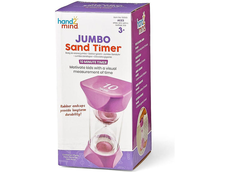 hand2mind Jumbo 10-Minute Sand Timer, Purple (93069)