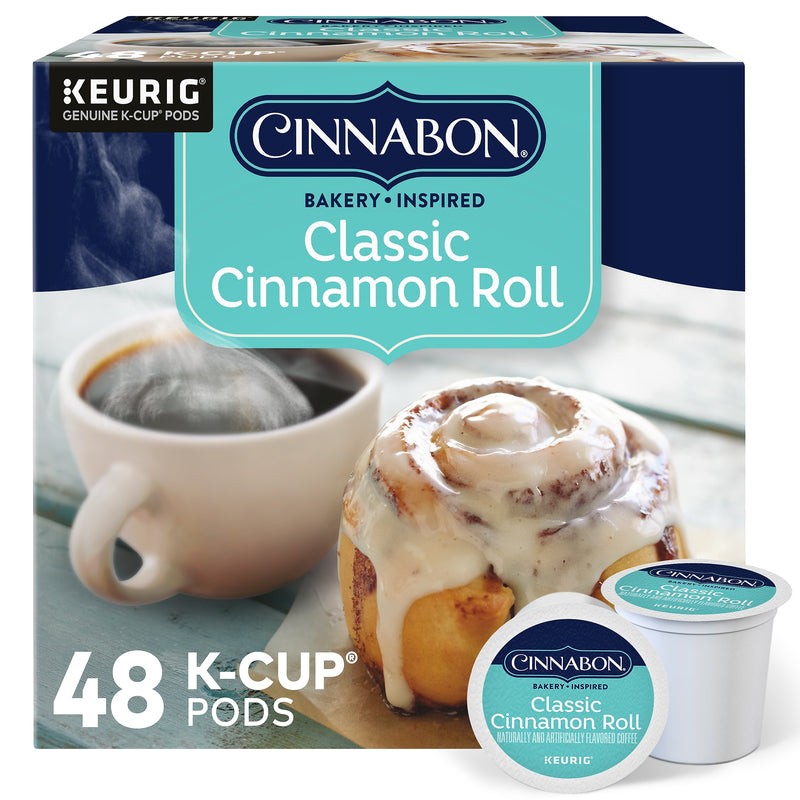 Cinnabon® Classic Cinnamon Roll Coffee, Keurig® K-Cup® Pods, Light Roast, 48/Box (373156)