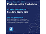 Dynarex 10% Povidone-Iodine Antiseptic Swab Sticks, 50/Pack, 5 Packs/Case (1201)