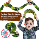 JITTERYGIT Dino Journey Race Track Site Toy Set, 177 Pieces/Pack (DINO-TRACK-GID-JOURNEY-SET - GREEN)