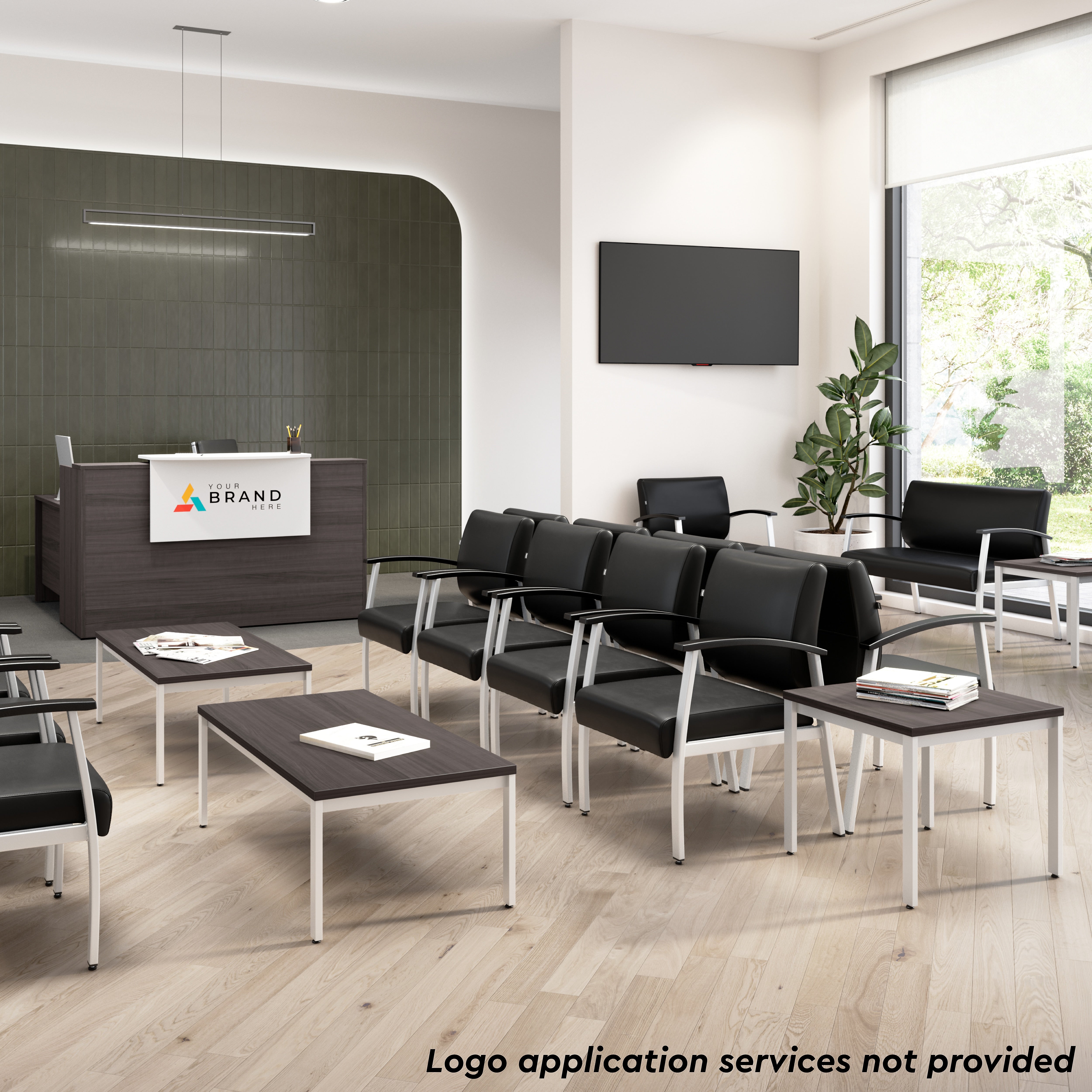 Bush Business Furniture Arrive Vinyl Guest Chair, Black (CH3901BVL-03)