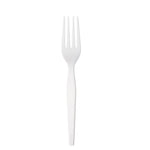 Dixie Plastic Fork, Heavy-Weight, White, 1000/Carton (FH217)