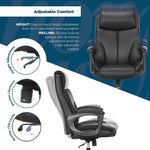 Thomasville Danvers Ergonomic Polyurethane Big & Tall Chair, 400 lb. Capacity, Black (52403-BLK)