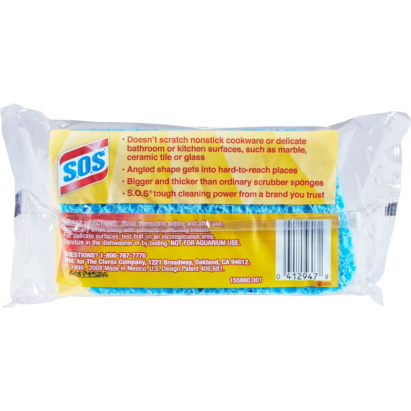 S.O.S All Surface Non-Scratch Scrubber Sponges, Blue, 12 Sponges/Carton (COX91017)