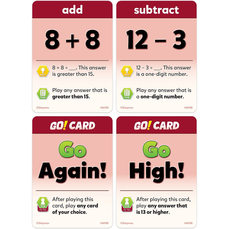 Teacher Created Resources It's GO Time!: Addition & Subtraction, 108/Pack (TCR66108)