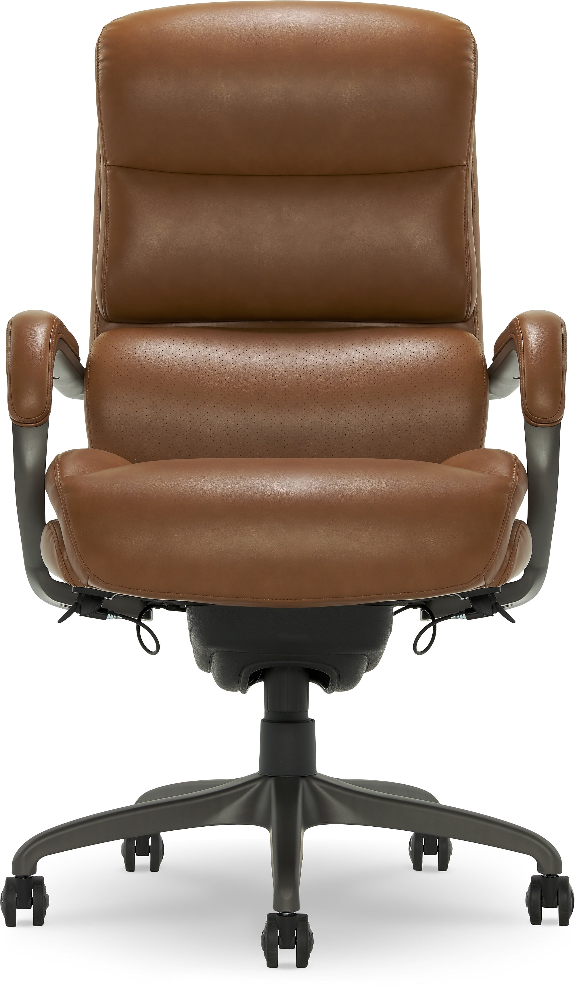 La-Z-Boy Aberdeen Ergonomic Bonded Leather Swivel Computer and Desk Chair, Camel (51545-CAM)