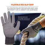 Ergodyne ProFlex 7071 PU Coated Cut-Resistant Gloves, ANSI A7, Gray, Small, 12 Pair (18062)