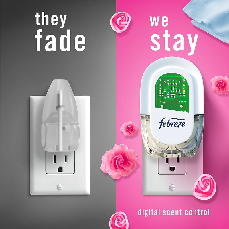 Febreze Fade Defy Plug Air Freshener Warmer Refill, Downy April Fresh Scent, 0.87 fl. oz., 3/Pack (52369)