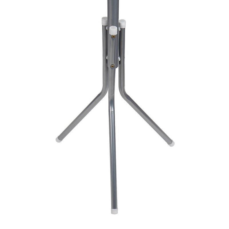 Mind Reader Freestanding Coat Rack, Multi-Hook Organizer, Silver, Metal (CRACK11-SIL)