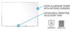 Ghent M2 Porcelain Dry-Erase Whiteboard, Aluminum Frame, 4'H x 7' 4"W (M2-47-4)