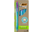 BIC ECOlutions Retractable Gel Pens, Medium Point, 1.0 mm, Assorted Inks, 12/Pack (RGLE11-AST)