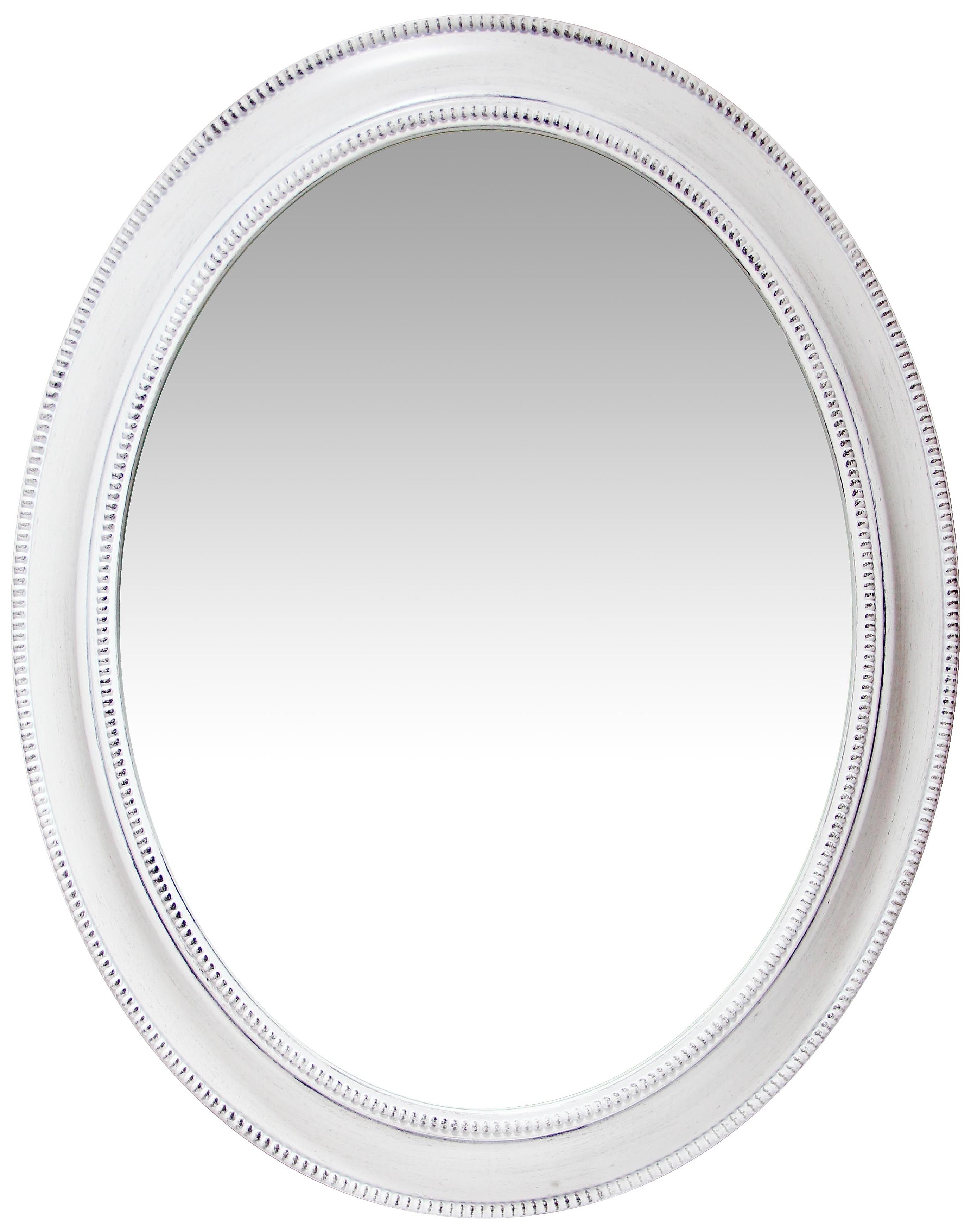 Infinity Instruments Sonore Decorative Wall Mirror, White Plastic, 30" (15370WH)