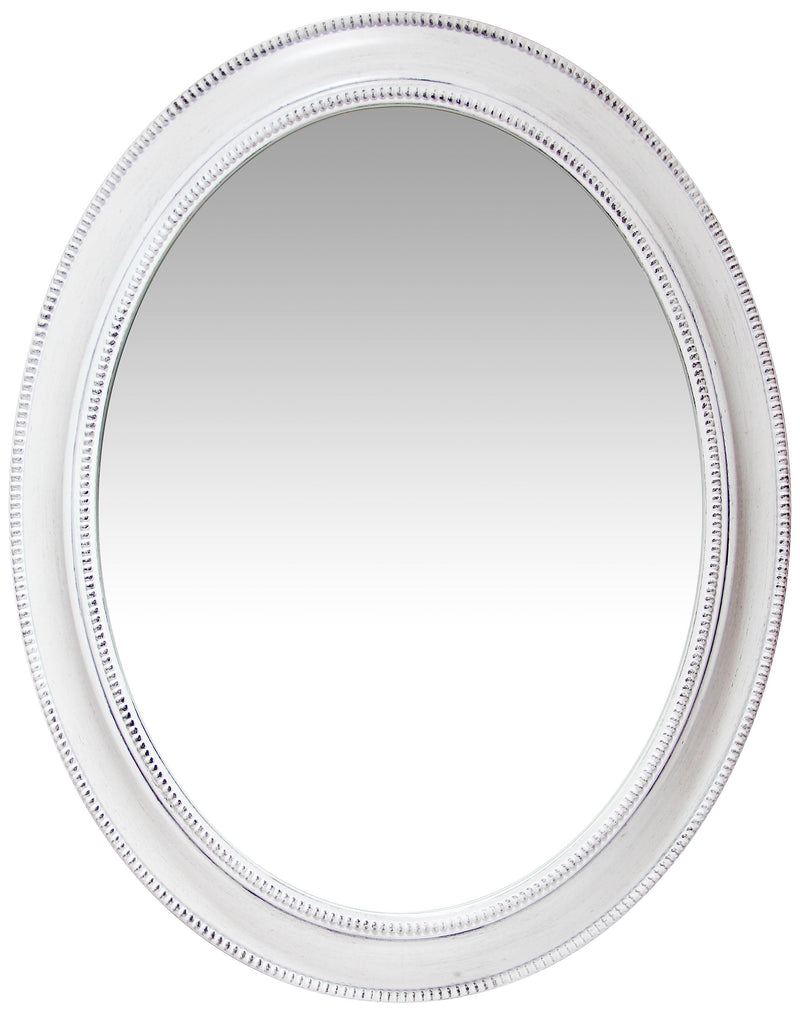 Infinity Instruments Sonore Decorative Wall Mirror, White Plastic, 30" (15370WH)
