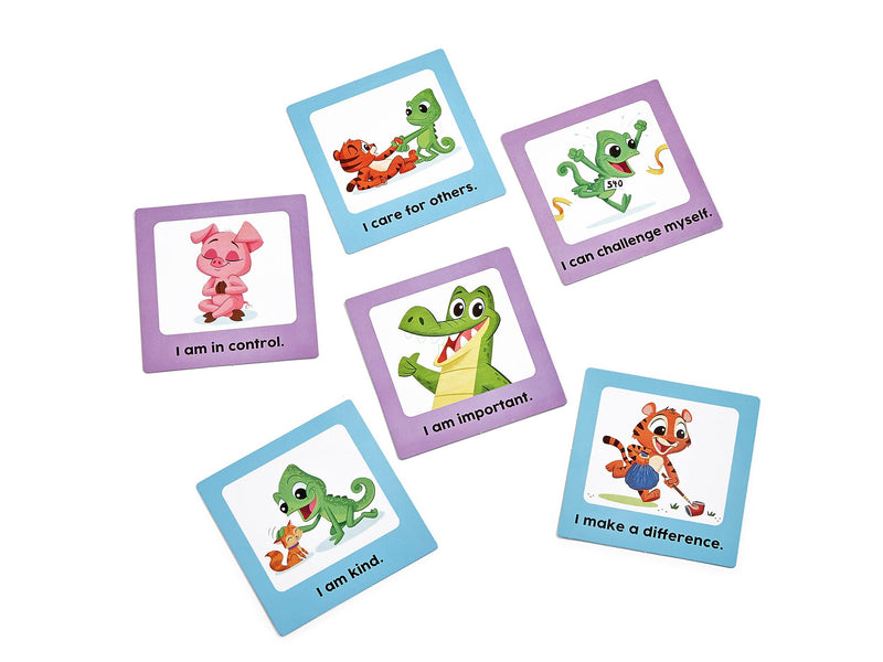 hand2mind Daily Affirmations 17-Pocket Chart with Mirror (95378)